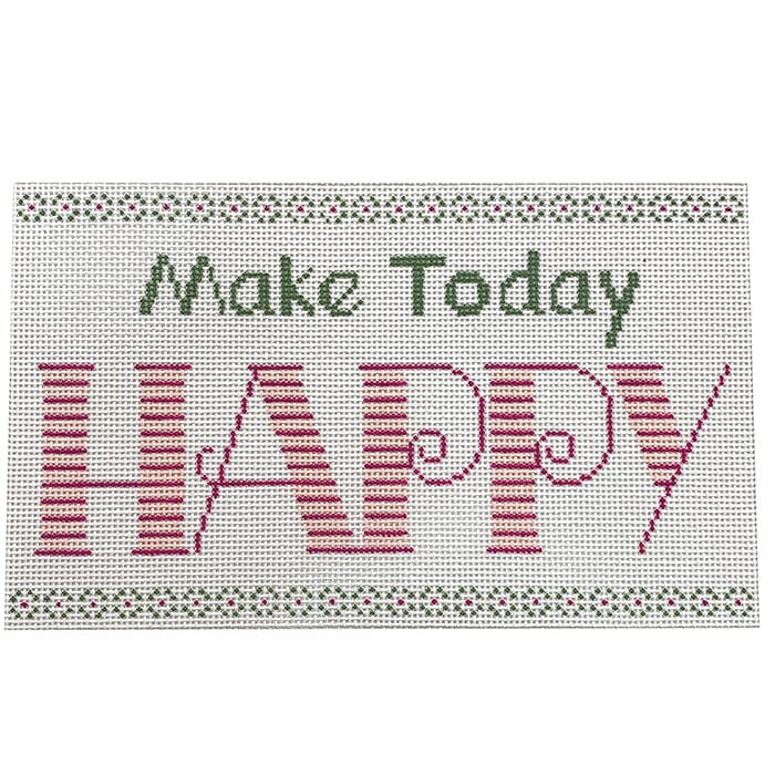 Make Today Happy Painted Canvas Vallerie Needlepoint Gallery 