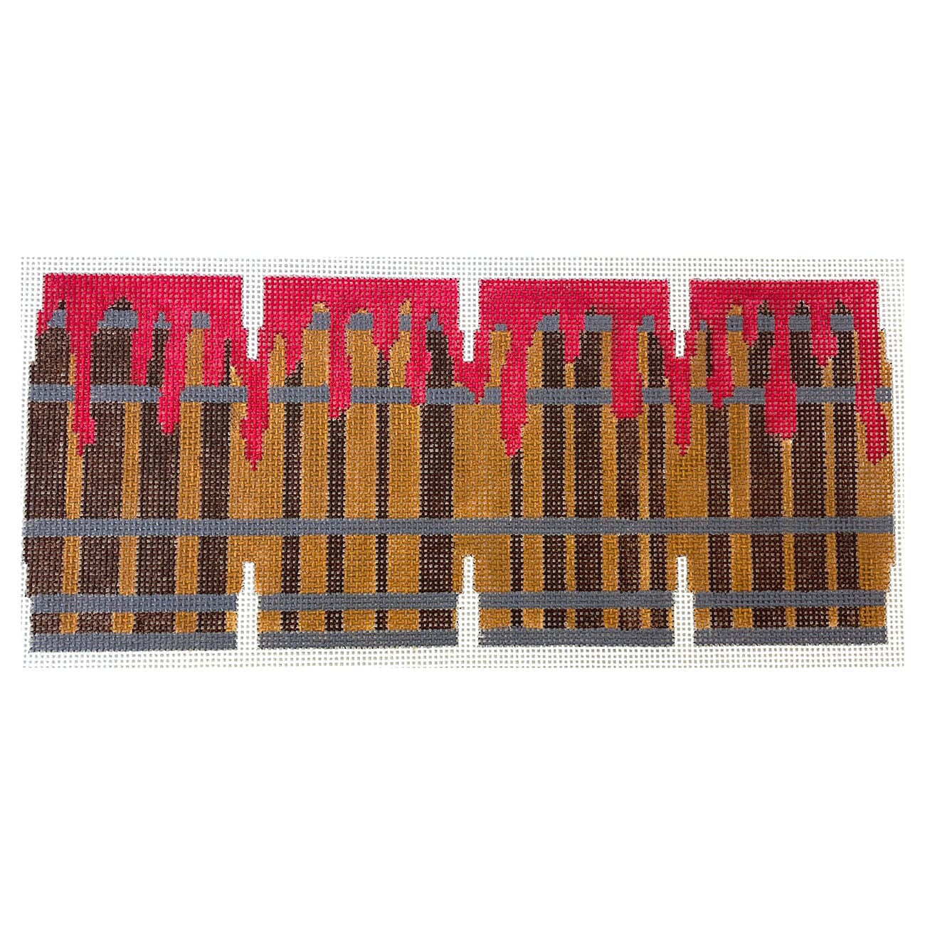 Maker's Mark Bourbon Barrel, 2 Parts Painted Canvas The Meredith Collection  - 1
