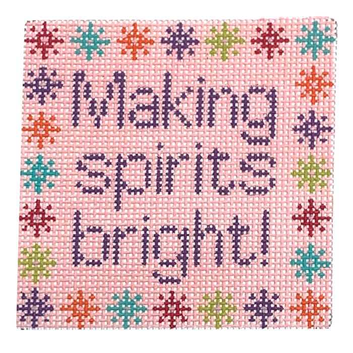 Making Spirits Bright Painted Canvas Stitch Rock Designs 
