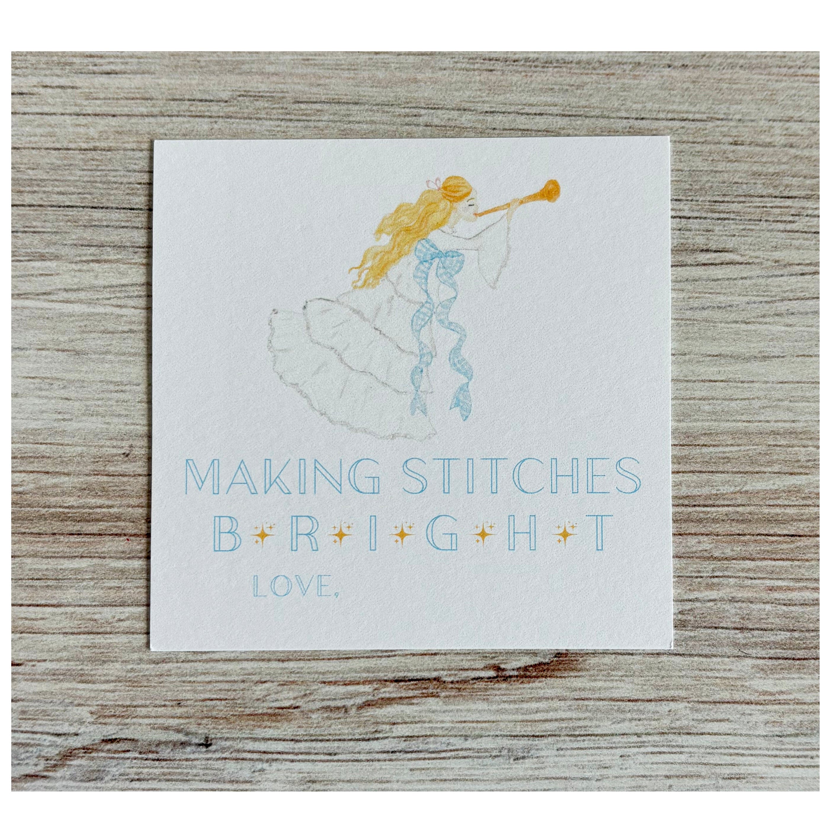 Making Stitches Bright   Angel Gift Tag Pack Accessories Caroline Webb Designs 
