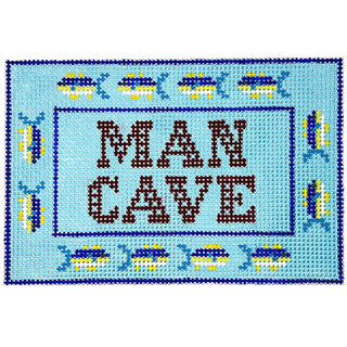 Man Cave   Fish Painted Canvas Atlantic Blue Canvas 
