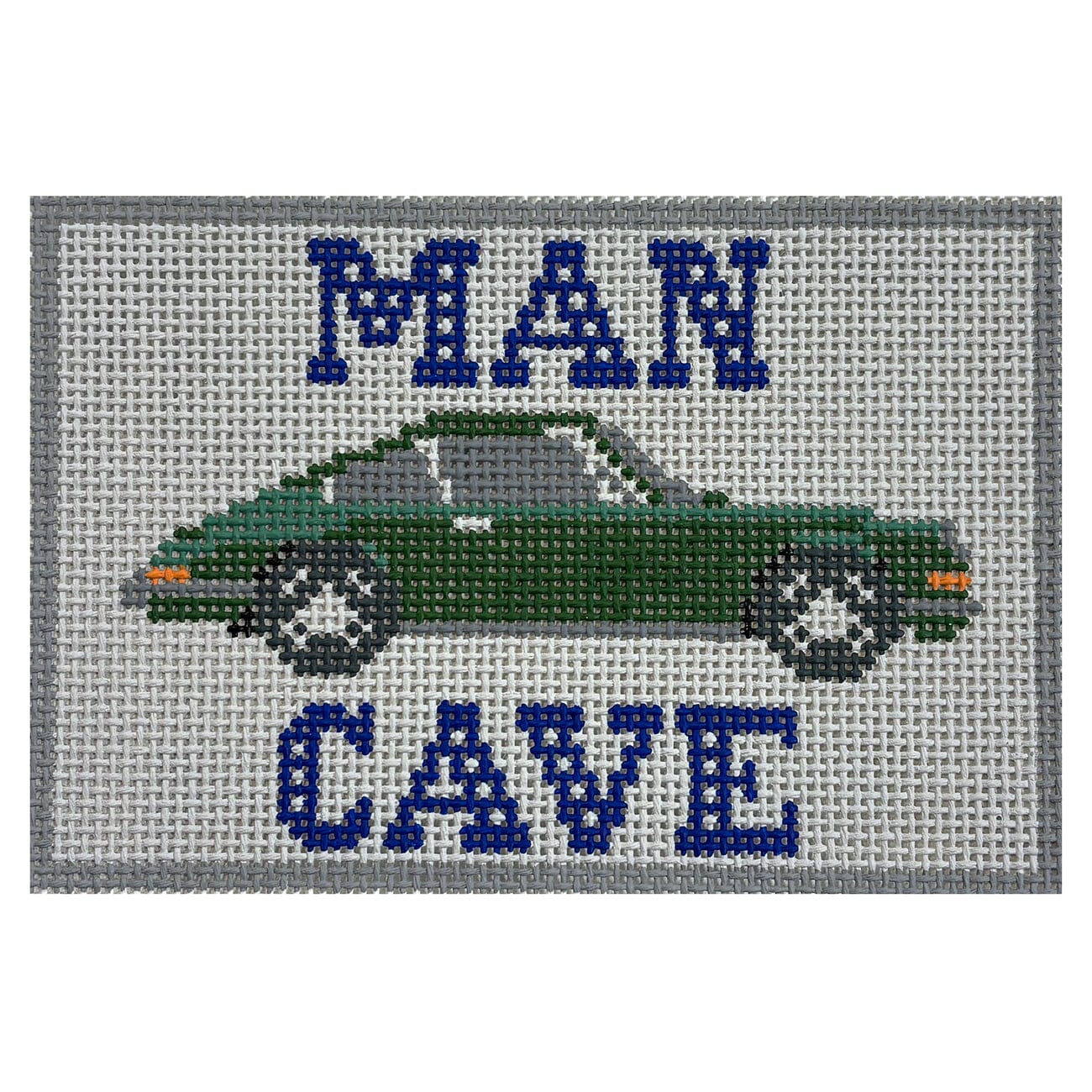 Man Cave   Green Porsche Painted Canvas Atlantic Blue Canvas  - 1