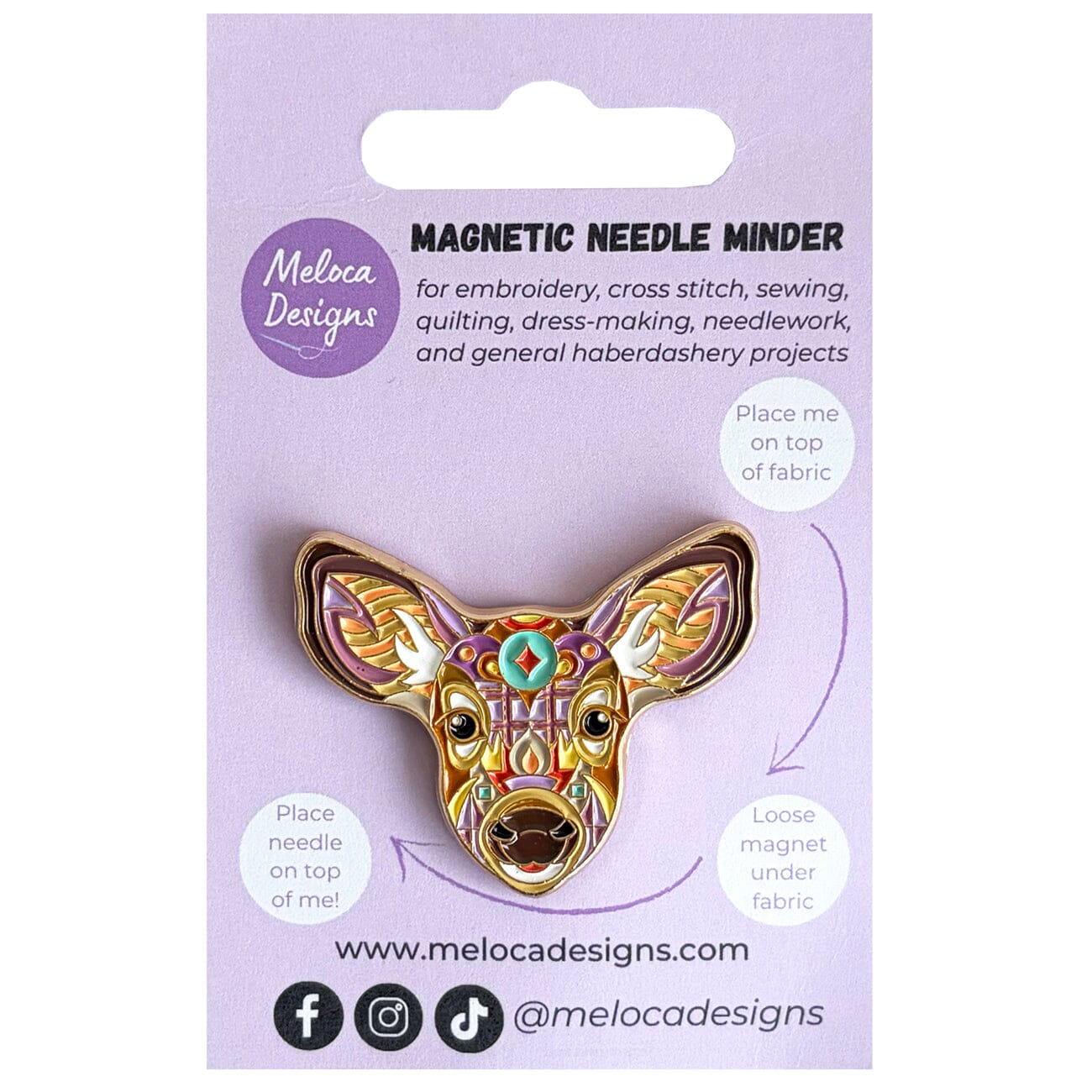Mandala Deer Needleminder Accessories Meloca Designs  - 1