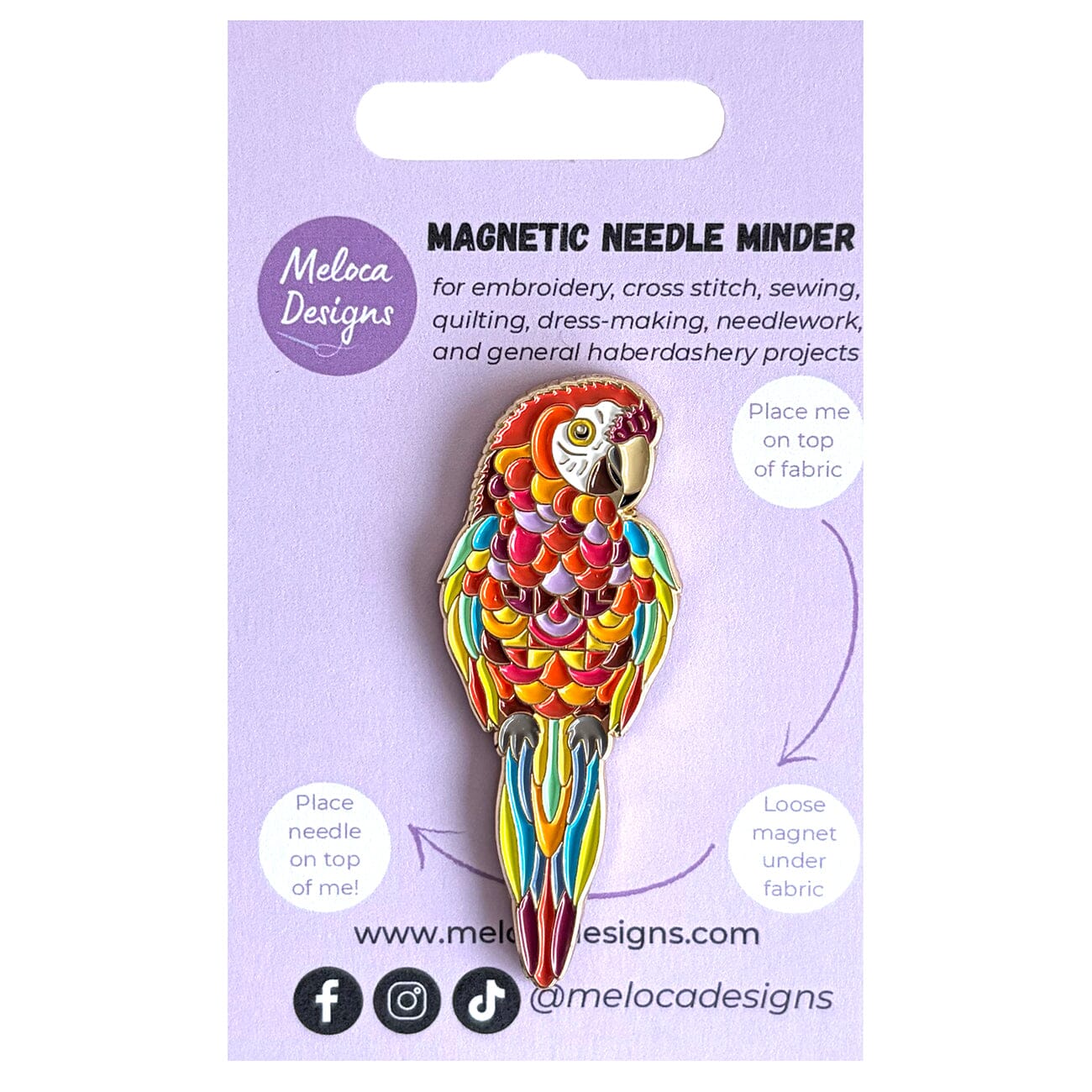 Mandala Parrot Needleminder Accessories Meloca Designs  - 1