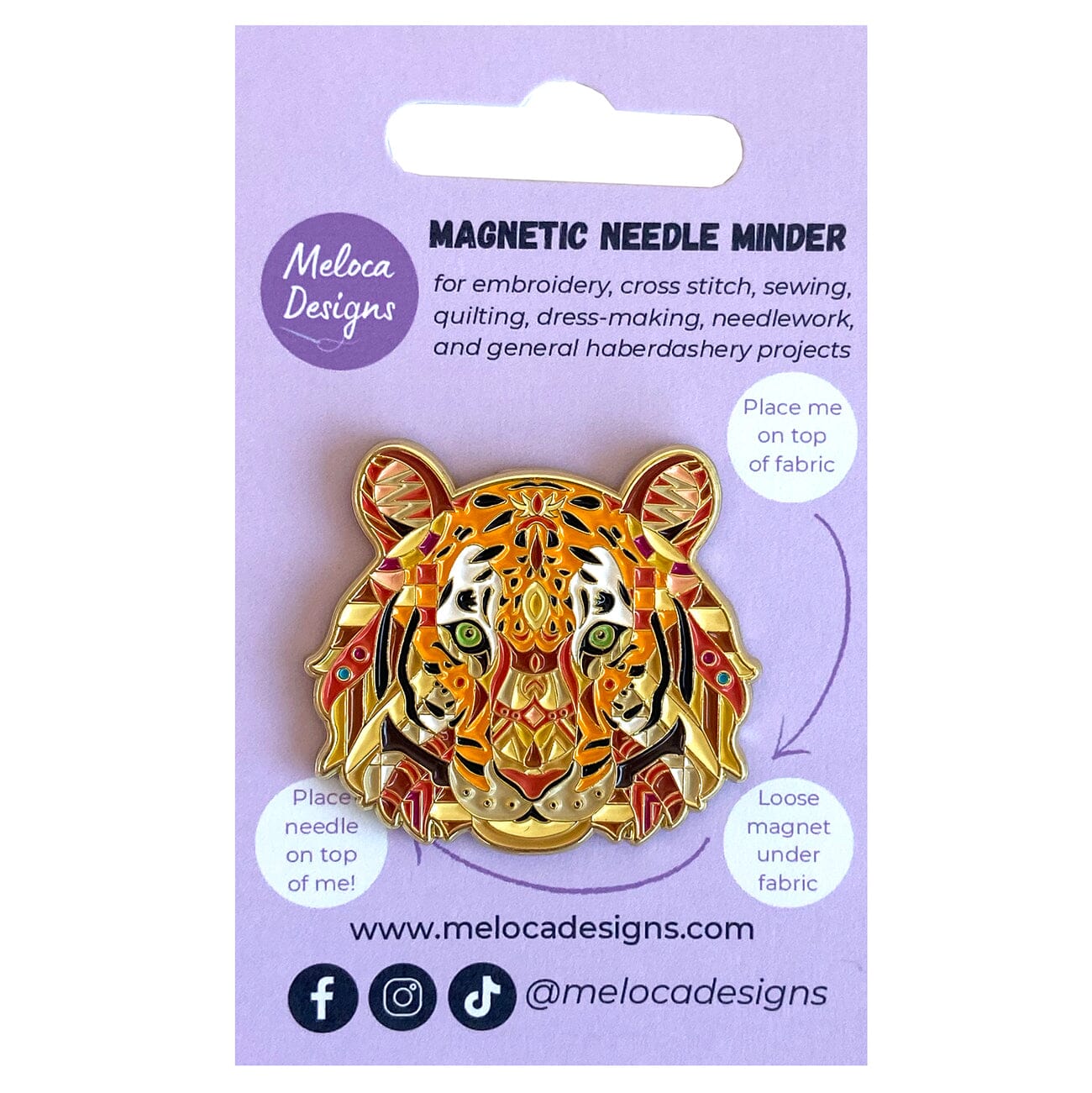 Mandala Tiger Needleminder Accessories Meloca Designs 

