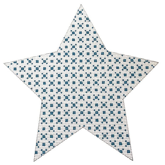 Mara's Big Star 6" Teal Painted Canvas Whimsy & Grace