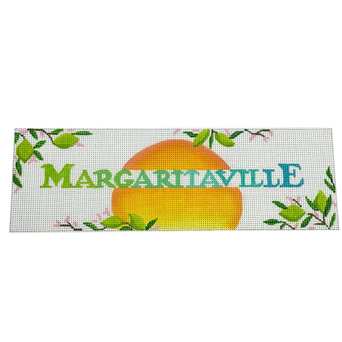 Margaritaville on Rising Sun Painted Canvas Kate Dickerson Needlepoint Collections 