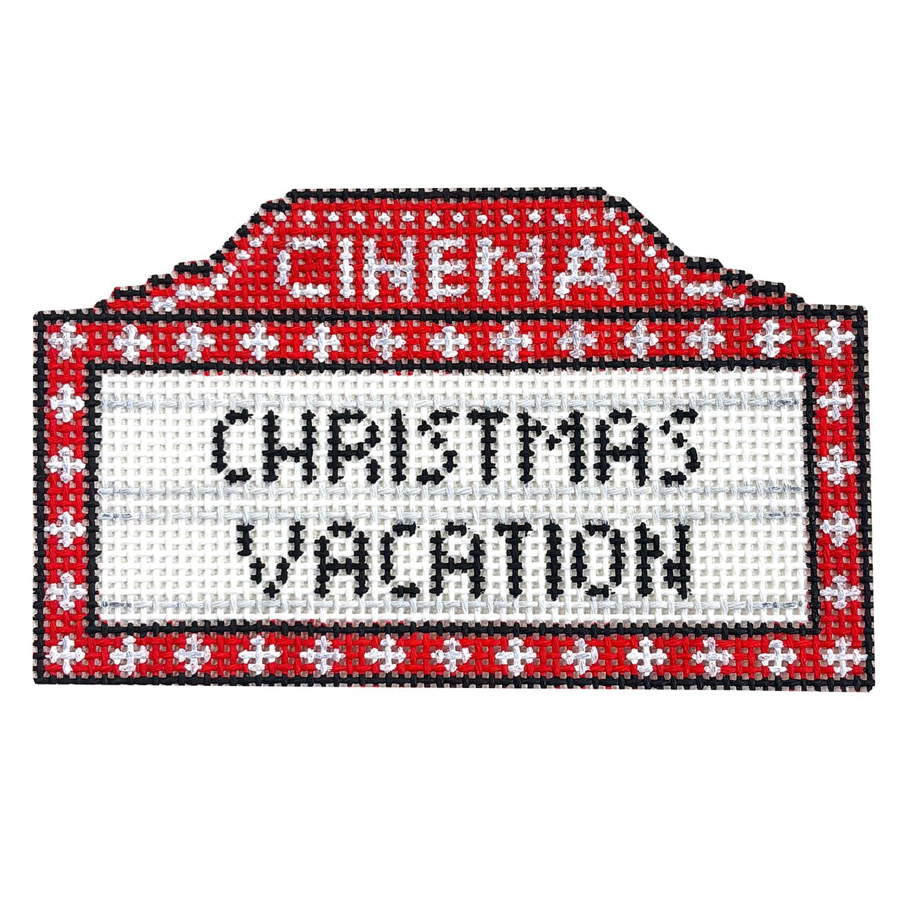 Marquee Christmas Vacation Painted Canvas Blue Waters Needlepoint  - 1