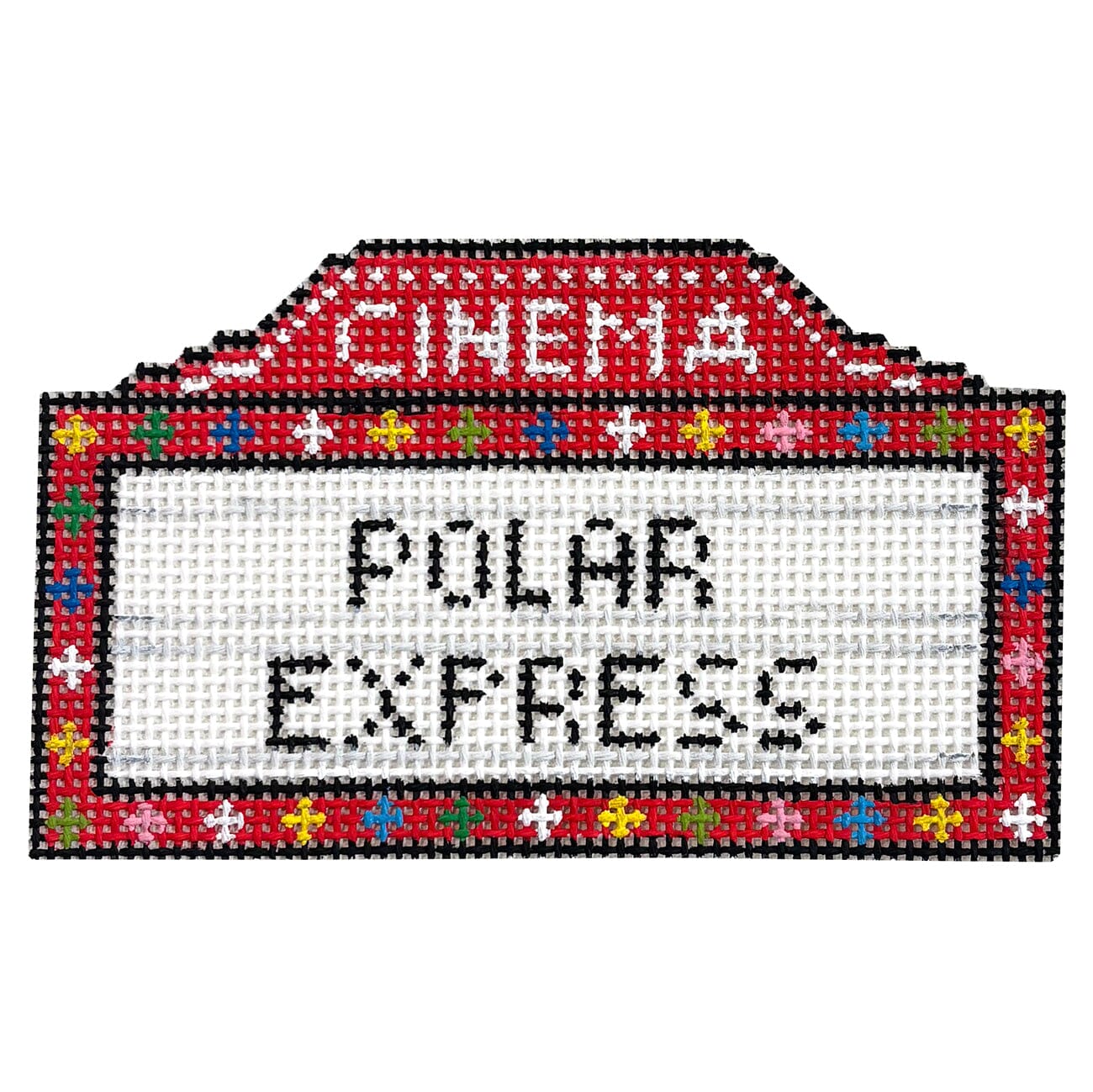 Marquee Polar Express Painted Canvas Blue Waters Needlepoint  - 1
