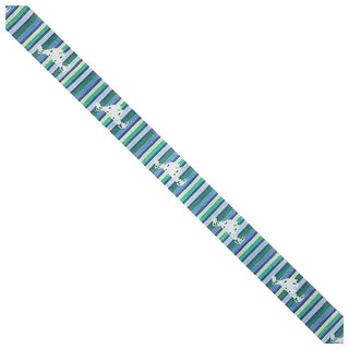 Martha's Vineyard on Blue & Green Summer Stripes Belt Painted Canvas Kristine Kingston 
