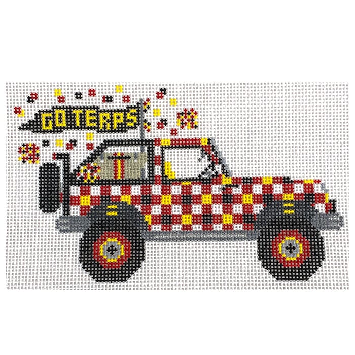 Maryland Jeep Painted Canvas Wipstitch Needleworks 