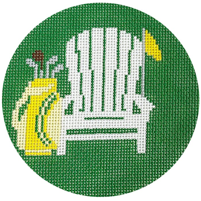 Masters Golf Round Ornament Painted Canvas Kristine Kingston 
