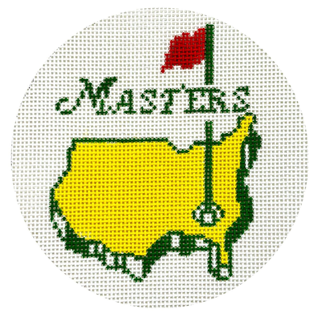Masters Logo Painted Canvas Elm Tree Needlepoint 
