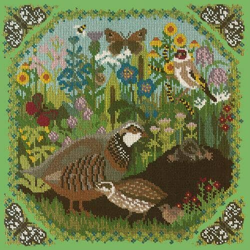 Meadow Needlepoint Kit Kits Elizabeth Bradley Design Grass Green 
