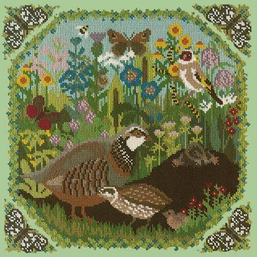 Meadow Needlepoint Kit Kits Elizabeth Bradley Design Pale Green 

