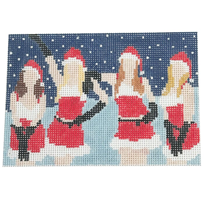 Mean Girls Inspired Christmas Scene Painted Canvas Evergreen Needlepoint  - 1