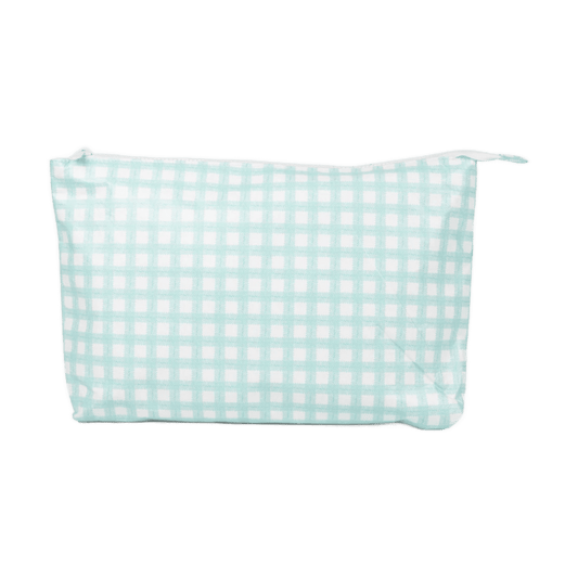 Medium Stash Bag 13x9 - Aqua Picnic Accessories Wipstitch Needleworks 