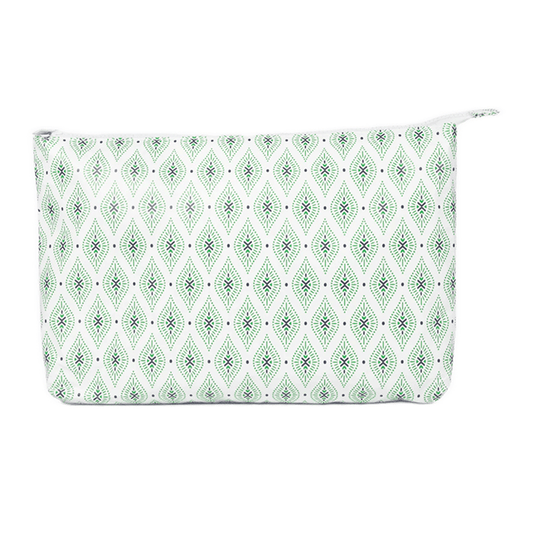 Medium Stash Bag 13x9 - Green Ikat Accessories Wipstitch Needleworks 