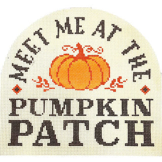 Meet Me at the Pumpkin Patch Painted Canvas Ziggy Stitches 
