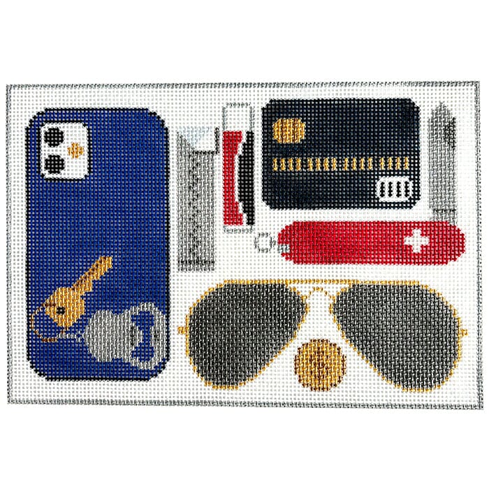 Men's Pocket Contents Painted Canvas Rachel Donley 