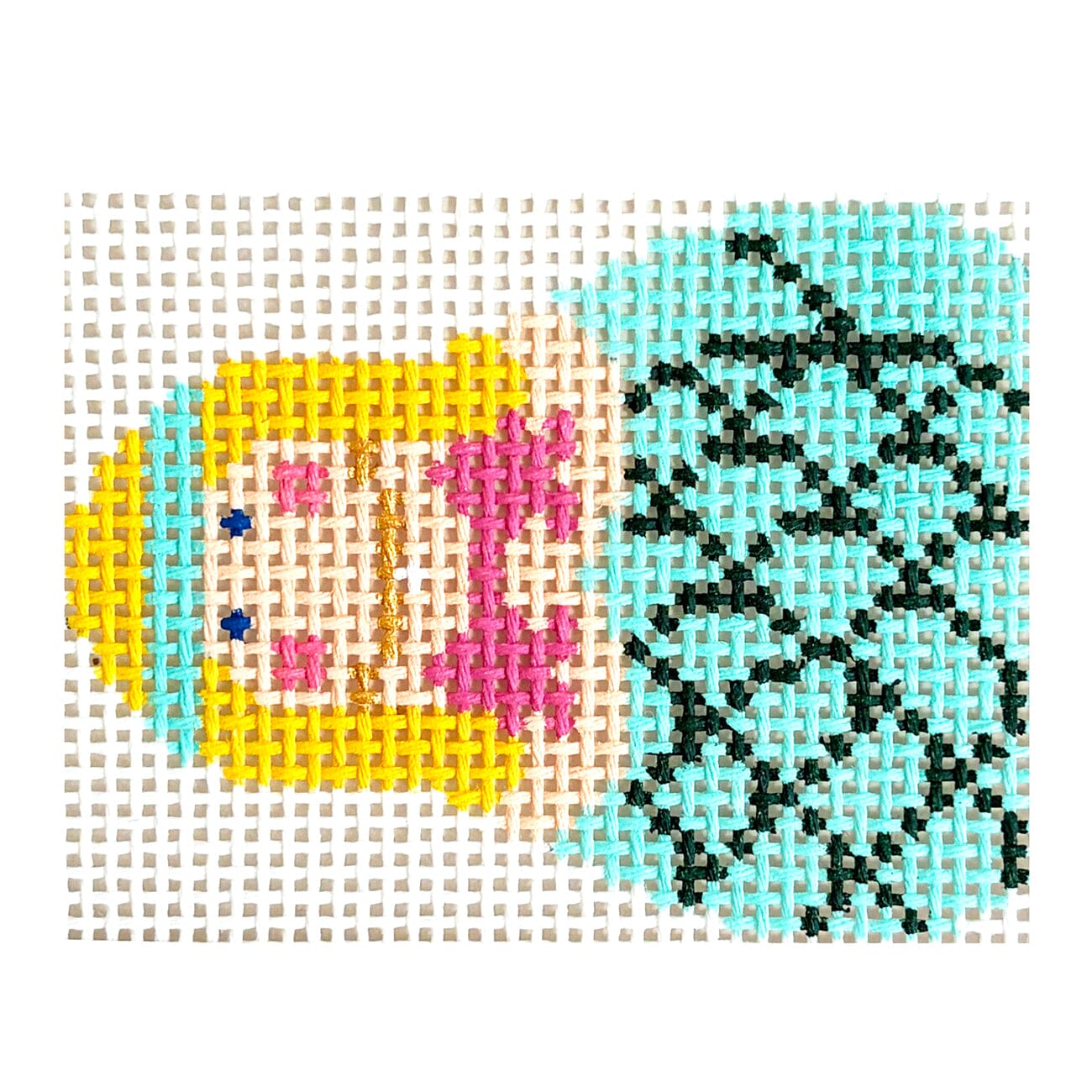 Mermaid Angel Ornament Painted Canvas Stitch Its  - 1