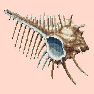 Mermaids Comb Needlepoint Kit Kits Elizabeth Bradley Design Salmon Pink 
