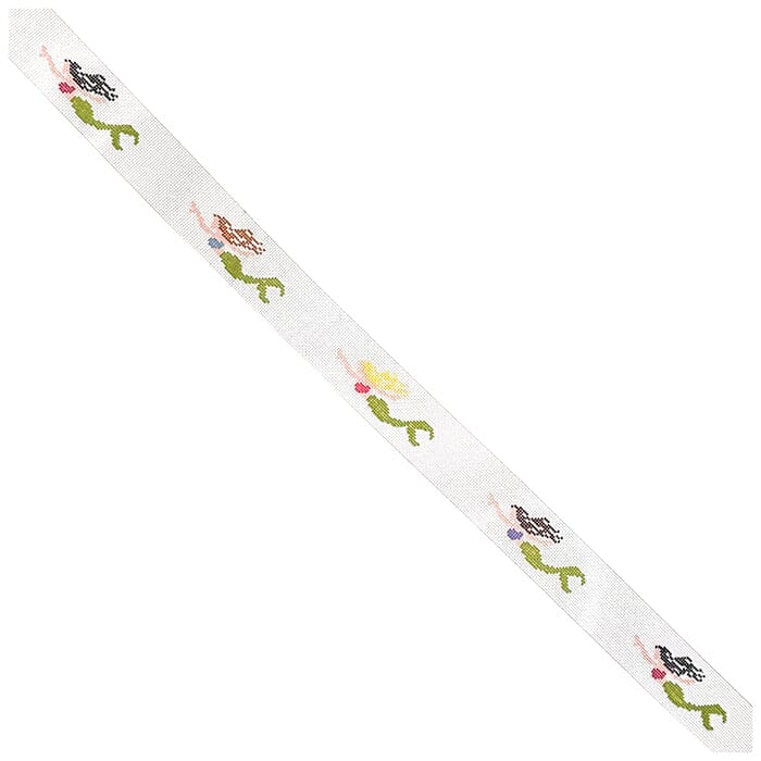 Mermaids on White Belt Painted Canvas Kristine Kingston 
