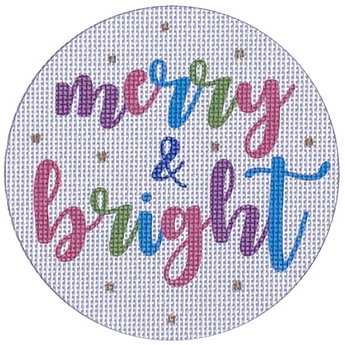 Merry & Bright   White/Gold Printed Canvas Pepperberry Designs  - 1