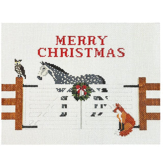 Merry Christmas Paddock Gate Printed Canvas PIP & Roo 
