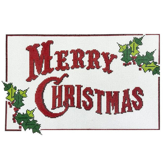 Merry Christmas Pillow Painted Canvas Ann Kaye Studio 