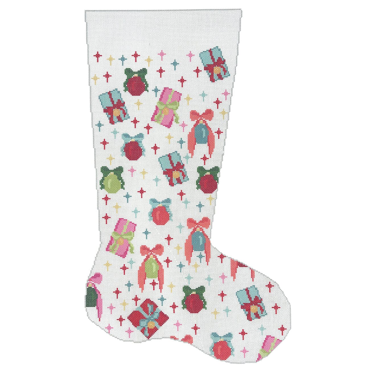 Merry Kitschmas Stocking Painted Canvas KCN Designers  - 1