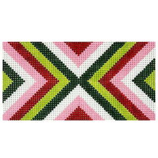 Merry Stripes Mini Clutch Insert Painted Canvas Initial K Studio 

