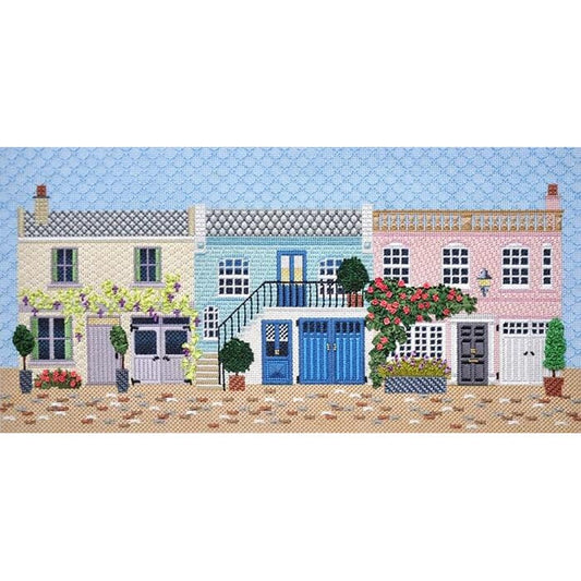 Mews Row with Stitch Guide Painted Canvas Kirk & Bradley 