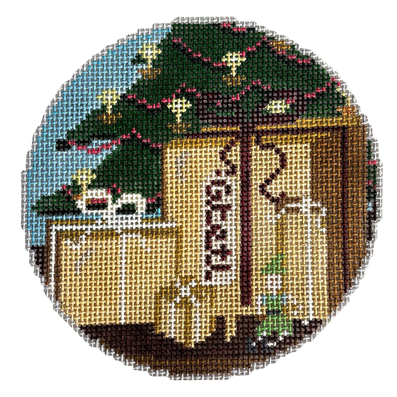 MFT   Brown Paper Packages Painted Canvas The Gingham Stitchery  - 1