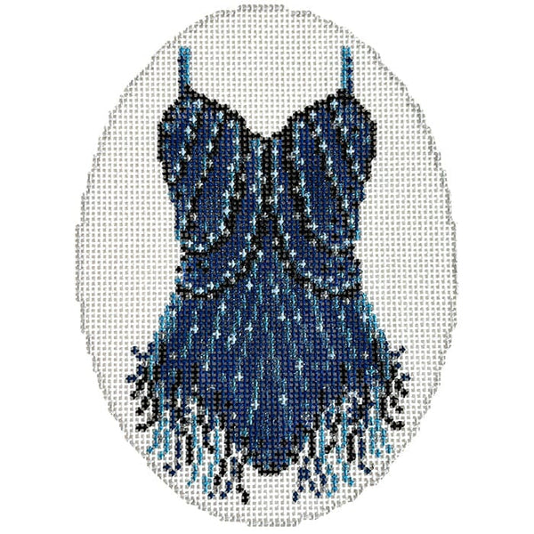 Midnights - Navy Sparkle Bodysuit Ornament | Needlepoint.Com