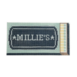 Millie's Matchbox Ornament Painted Canvas Spruce Street Studio 

