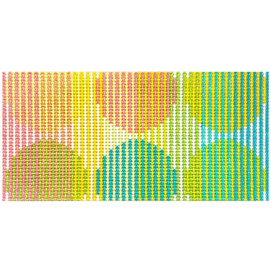 Mimi Graphic Insert 3x6 - Pinks & Greens Painted Canvas Elizabeth Crane Swartz Designs 