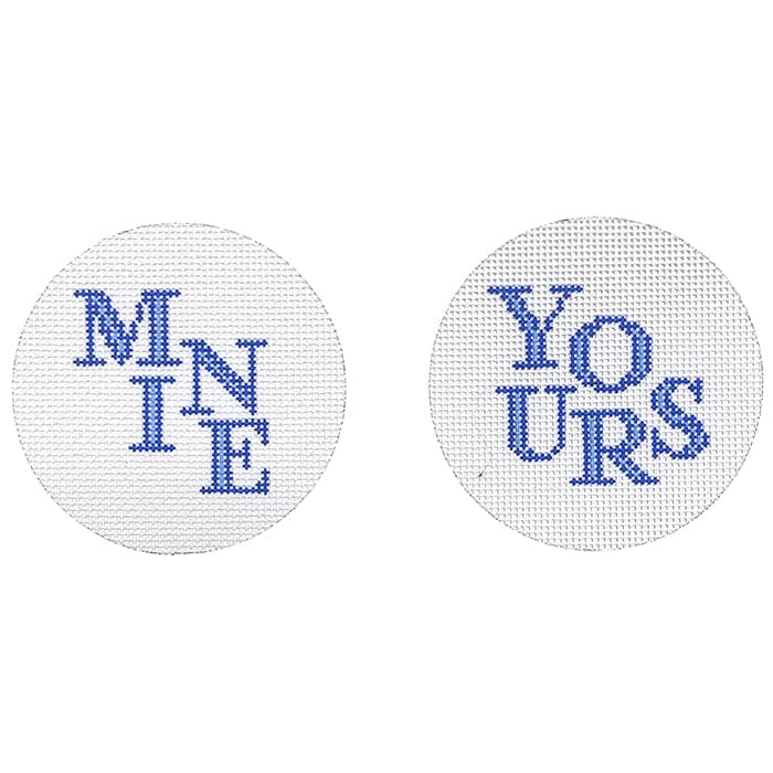 Mine + Yours Set Painted Canvas Love MHB Studio 
