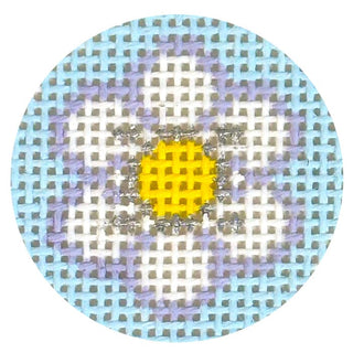 MIni Clip Insert   Daisy Blue Painted Canvas Rachel Barri Designs 
