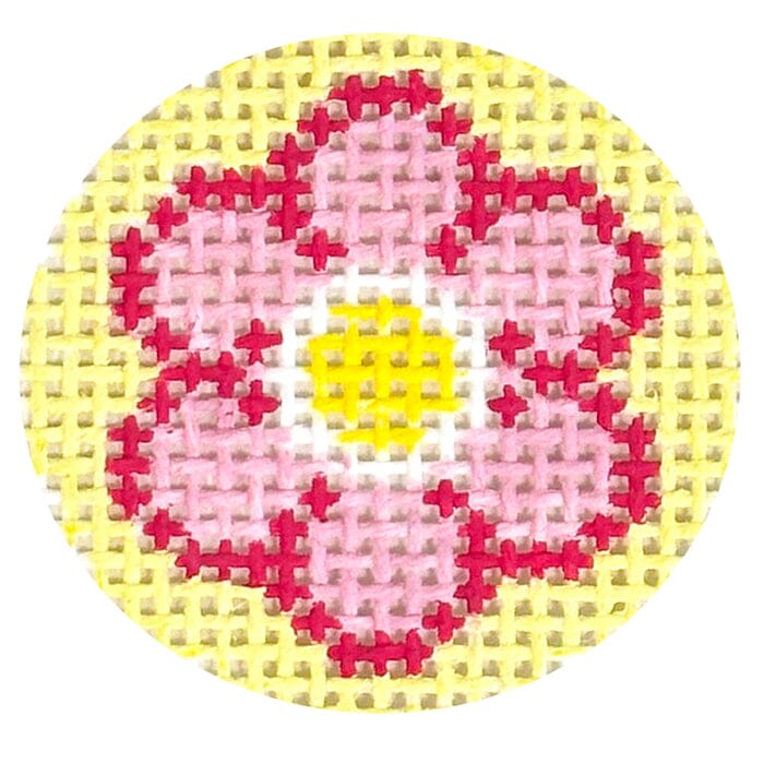 MIni Clip Insert   Daisy Pink Painted Canvas Rachel Barri Designs 
