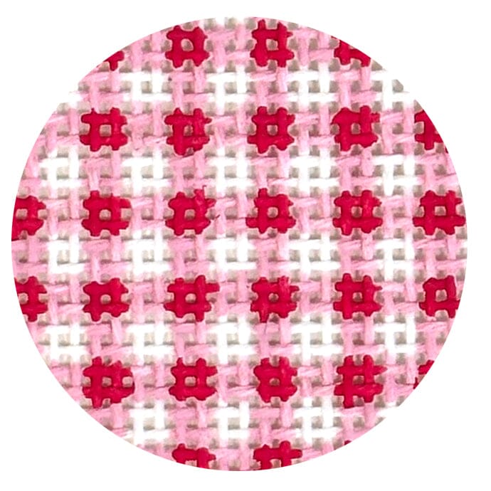 MIni Clip Insert - Gingham Pink Painted Canvas Rachel Barri Designs 