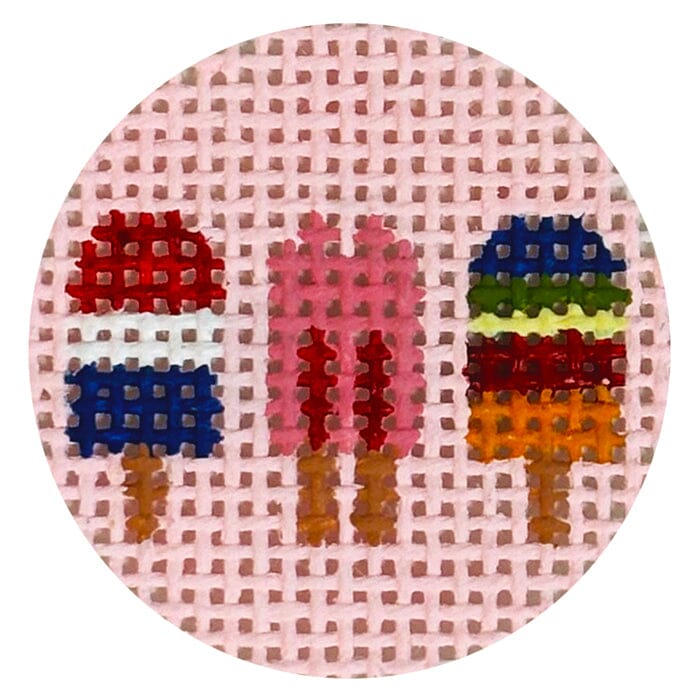 MIni Clip Insert   Pastel Popsicles Painted Canvas Rachel Barri Designs 
