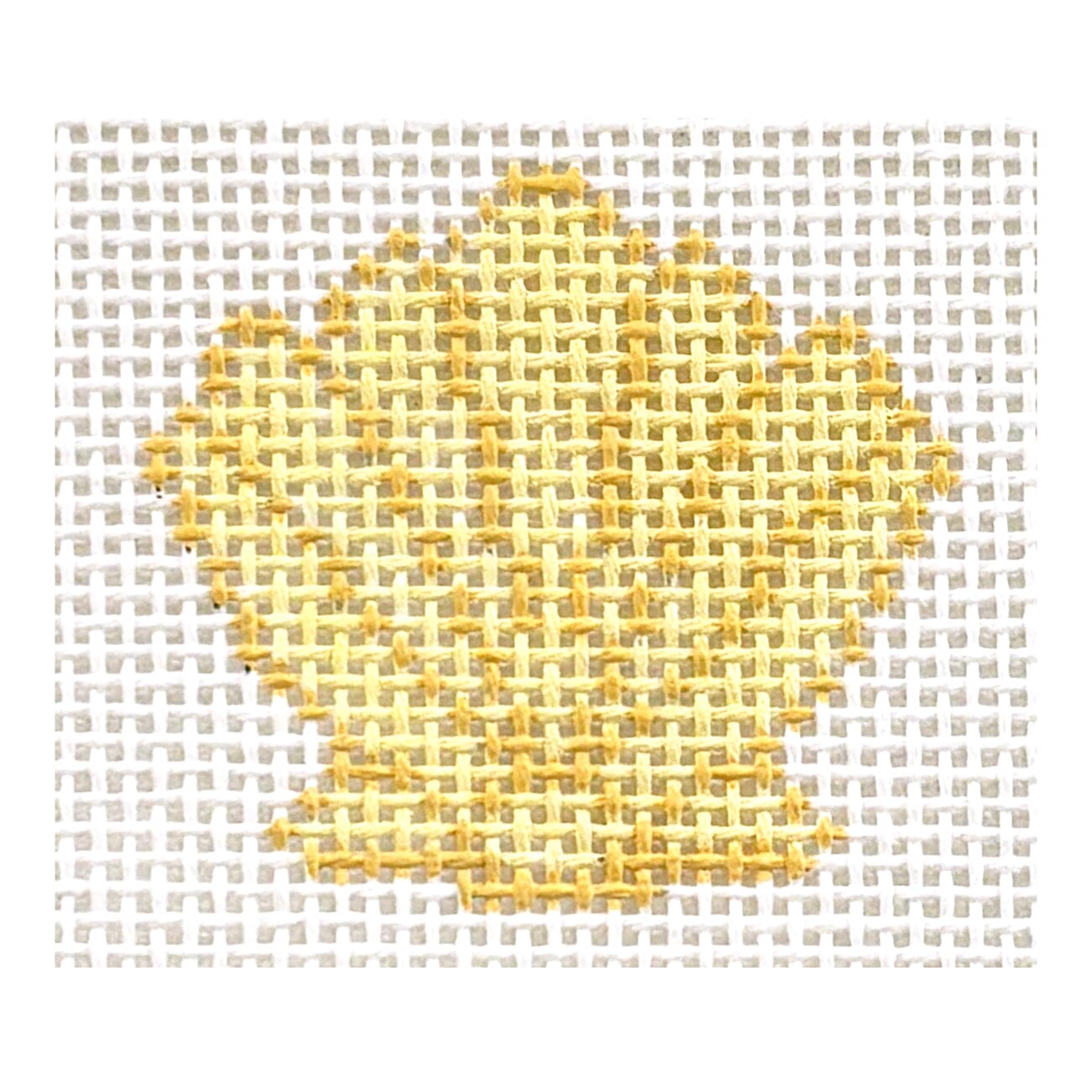 Mini Shells   Yellow Painted Canvas MF Needlepoint  - 1