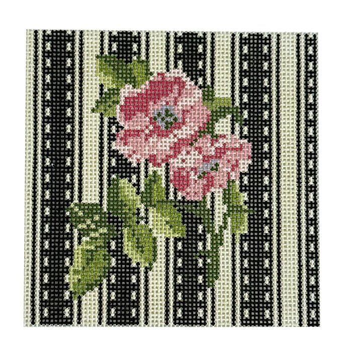 Mini Sweet Briar Rose 4" Square Painted Canvas Rachel Barri Designs  - 1