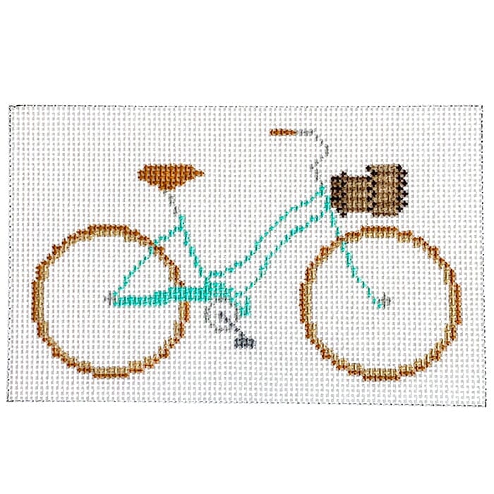 Mint Beach Bike Painted Canvas Froopy Designs  - 1