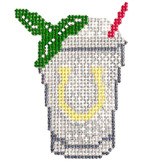 Mint Julep 4x4 Painted Canvas Blue Waters Needlepoint 