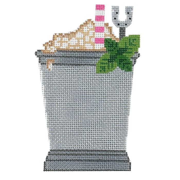 Mint Julep Cup Painted Canvas Rachel Donley  - 1