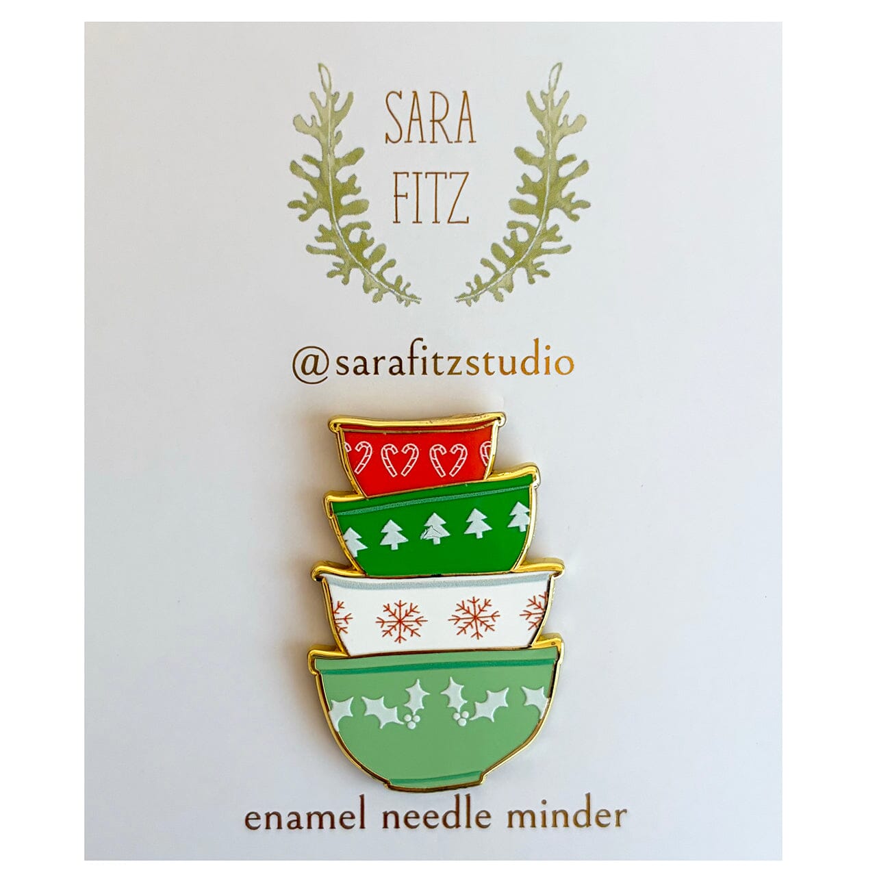 Mixing Bowls Needle Minder Accessories Sara Fitz Studio  - 1