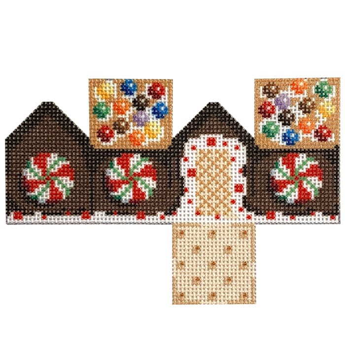 M&M Roof Mini Cottage Printed Canvas Two Sisters Needlepoint  - 1