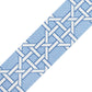 Modern Caning Band - White/Blue Printed Canvas Two Sisters Needlepoint 